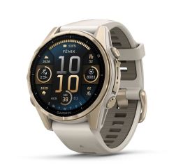 Športna ura Garmin Fenix 8 -43mm-Amoled-Sapphire-Soft-Gold-Fog-Grey