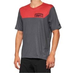 Kolesarska majica 100% AIRMATIC SS Jersey - Charcoal/Racer Red