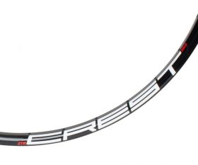 OBROČ CREST MK3 29, 28H S-NOTUBES BLACK, WHITE / RED 485C