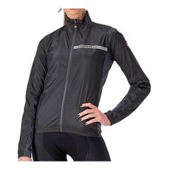 Ženska kolesarska vetrovka Castelli Squadra Stretch-Ž_Castelli - Squadra Stretch - Light Black/Dark Grey-XS