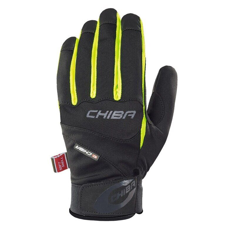 Dolge kolesarske rokavice Chiba Tour Plus- Black/Neon