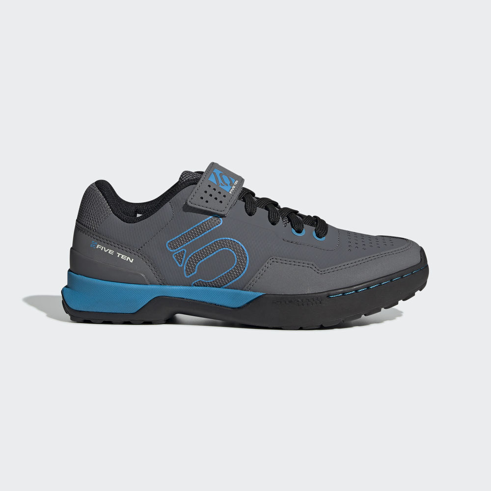 Women's MTB Cycling Shoes Five Ten Kestrel Lace - Grey/Shock Cyan/Black