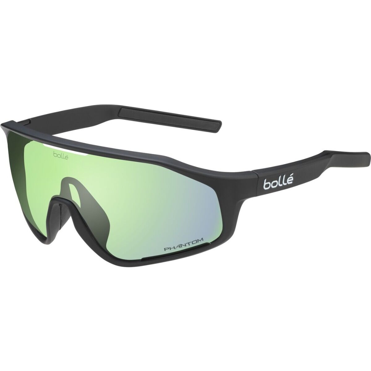Bolle Shifter Sunglasses - Black Matte, Clear Green