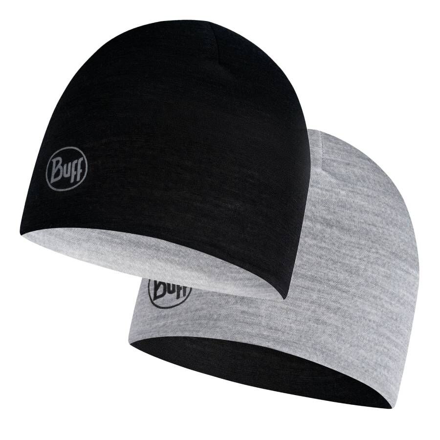 Otroška kapa Buff Lightweight Merino Wool - Black Grey